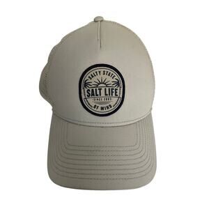 Salt Life Anchor Patch Trucker Style Mesh Back Snapback Hat Adjustable